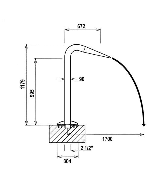 Cañón Capri plano Flexinox aisi 316L - Imagen 2
