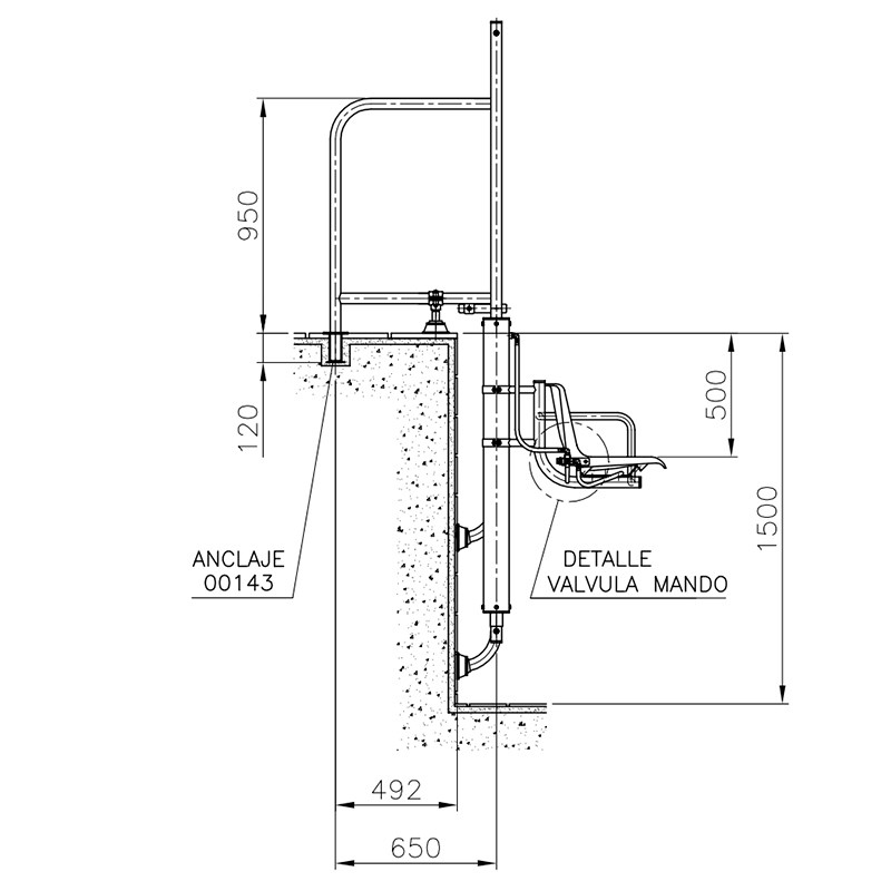 Elevador hidráulico de acceso a piscina AstralPool - Imagen 3