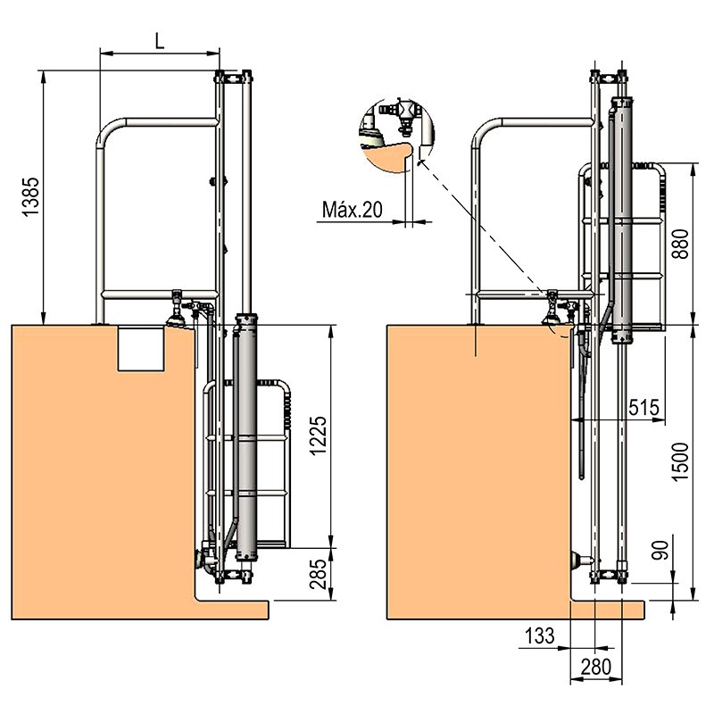 Elevador hidráulico con plataforma AstralPool - Imagen 2
