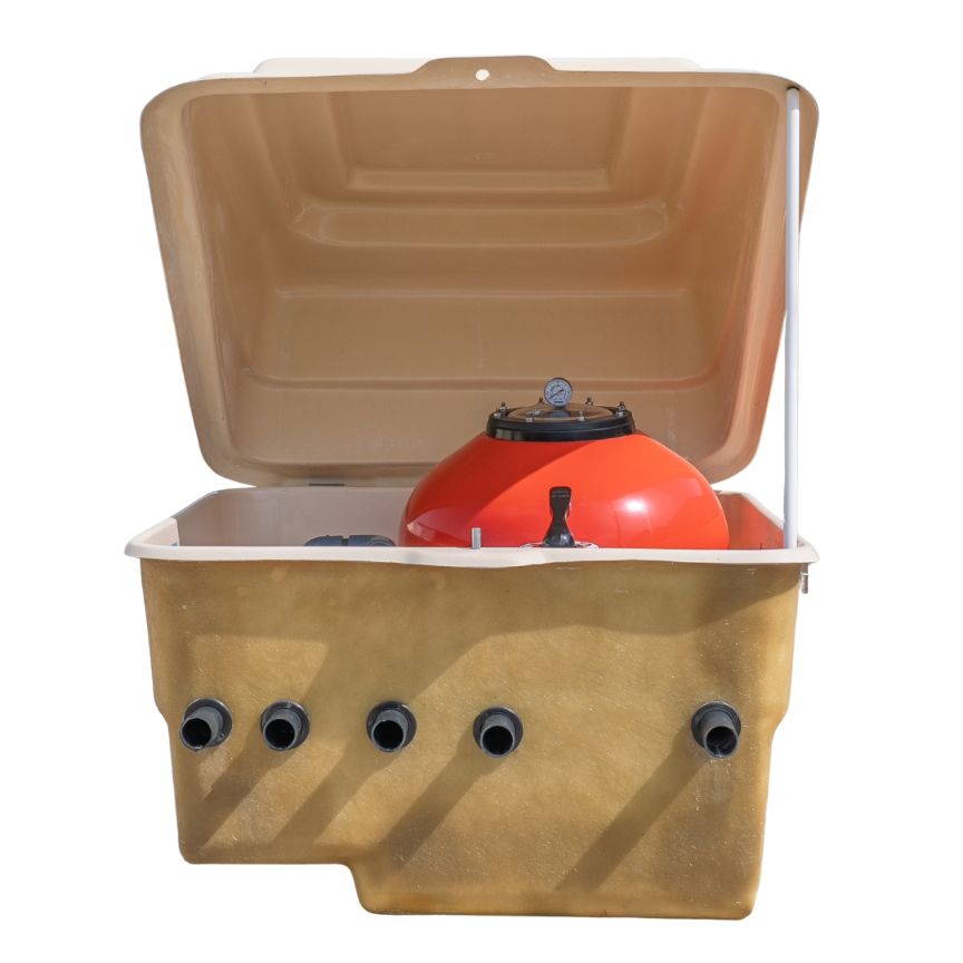 Compacto Caseta Depuradora Piscina Semienterrada Astralpool Vesúbio 500