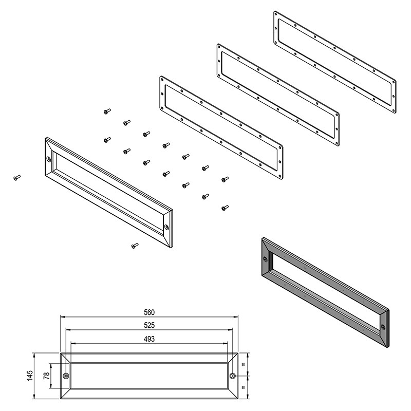 Embellecedor Inox skimmer Norm AstralPool - Imagen 2