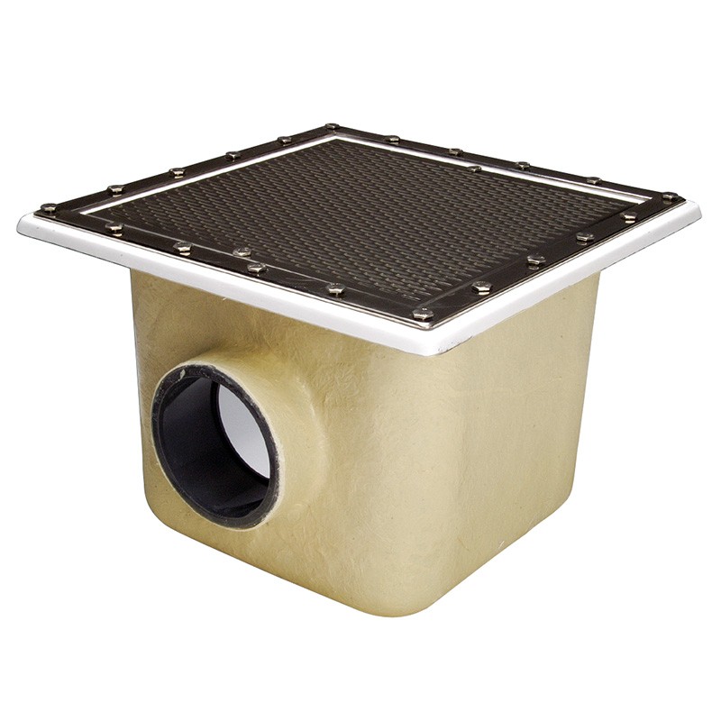 Sumidero 515x515 PRFV rejilla inox liner y prefab. AstralPool
