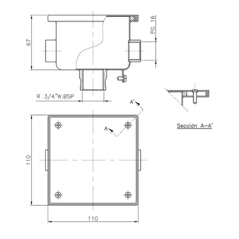Caja de conexiones acero inoxidable AstralPool - Imagen 2