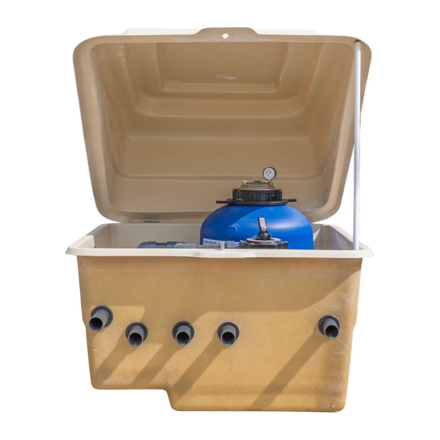 Compacto Caseta semienterrada depuradora piscina 400/0,50cv Belice