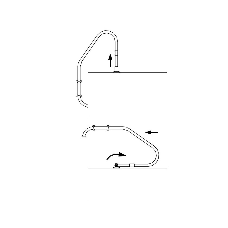 Anclaje articulado escalera piscina con pletina 08727 - Imagen 3