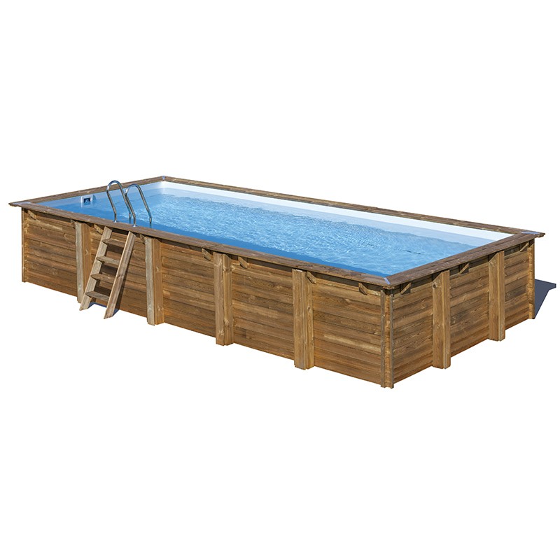 Piscina de madera Gre Braga rectangular 815x420x146