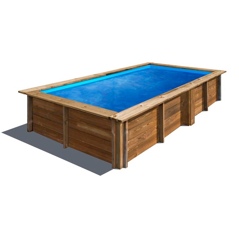 Piscina de madera Gre Lemon rectangular 375x200x68