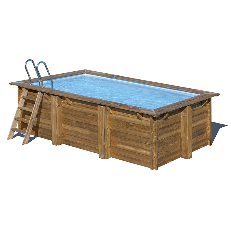 Piscina de madera Gre Marbella 2 rectangular 420x270x117