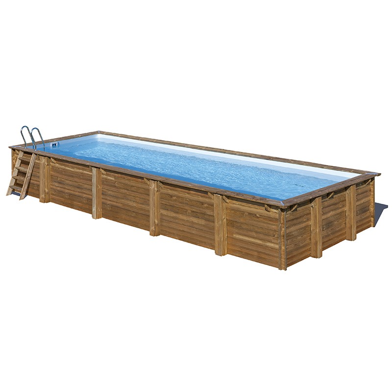 Piscina de madera Gre Mint rectangular 1013x418x146