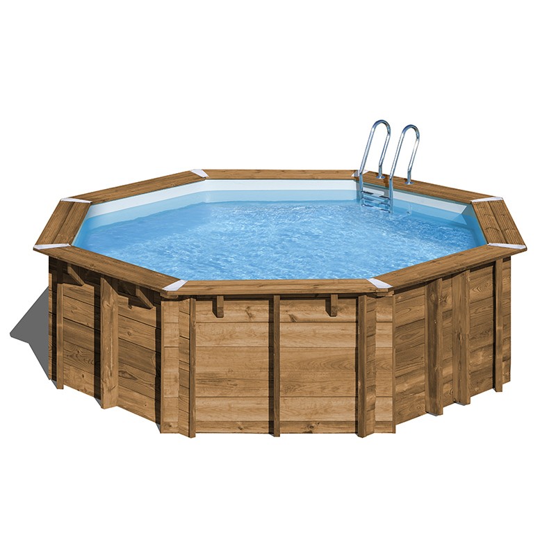 Piscina de madera Gre Vasto redonda Ø428x136