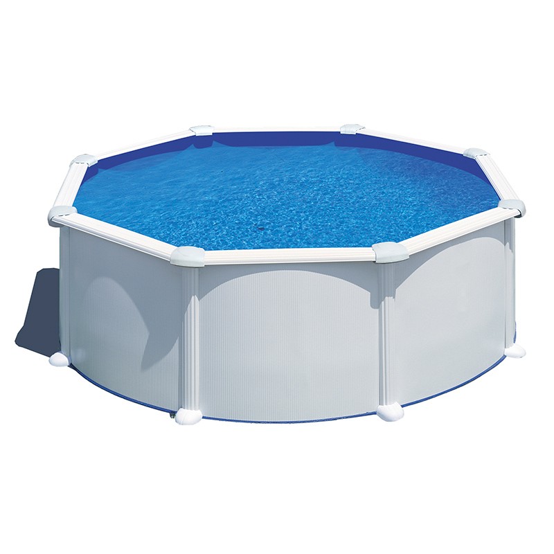 Piscina desmontable Gre Atlantis circular acero chapa blanca