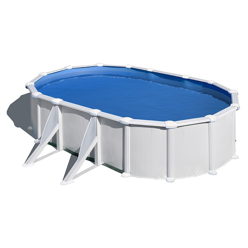 Piscina desmontable Gre Atlantis ovalada acero chapa blanca