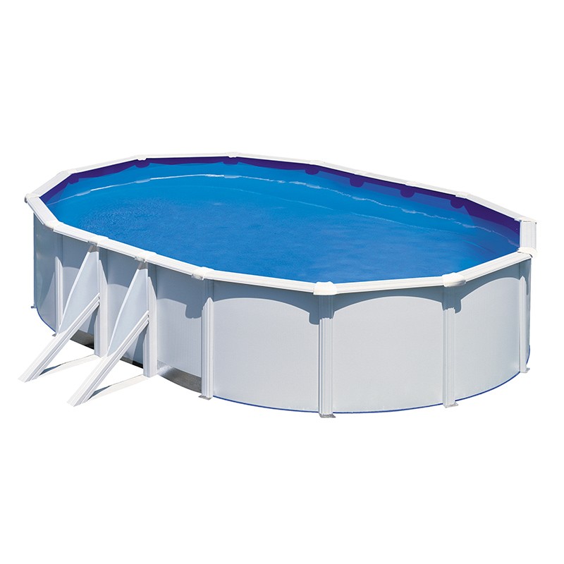 Piscina desmontable Gre Fidji ovalada acero chapa blanca