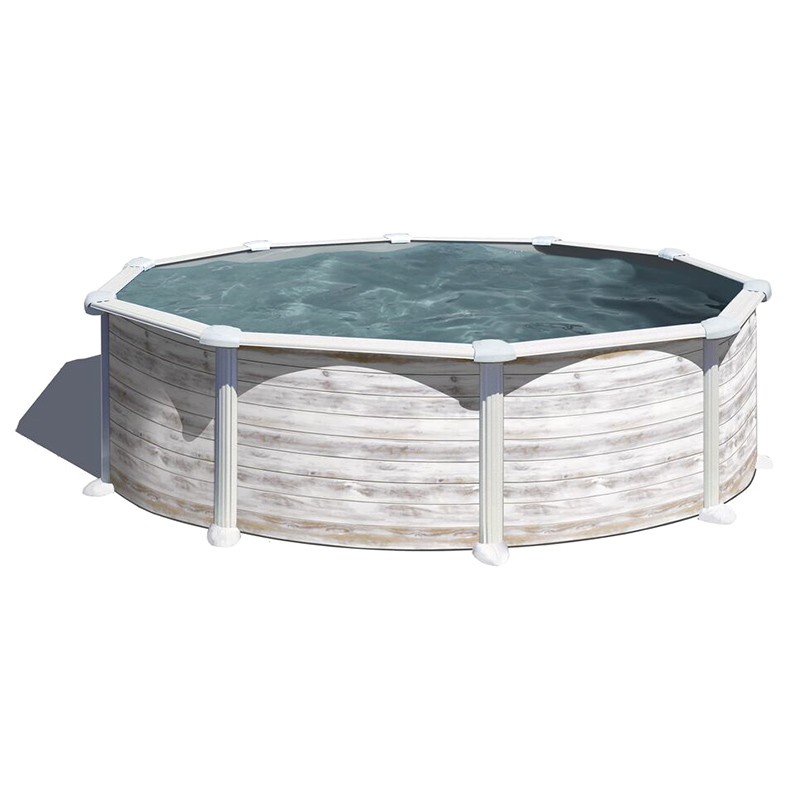 Piscina Gre Groenlandia circular imitación madera