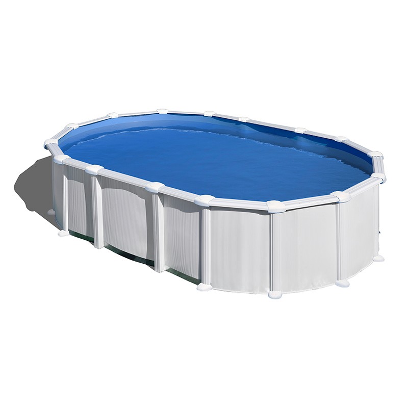 Piscina Gre Haiti ovalada acero chapa blanca