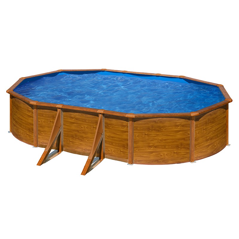 Piscina desmontable Gre Pacific ovalada imitación madera