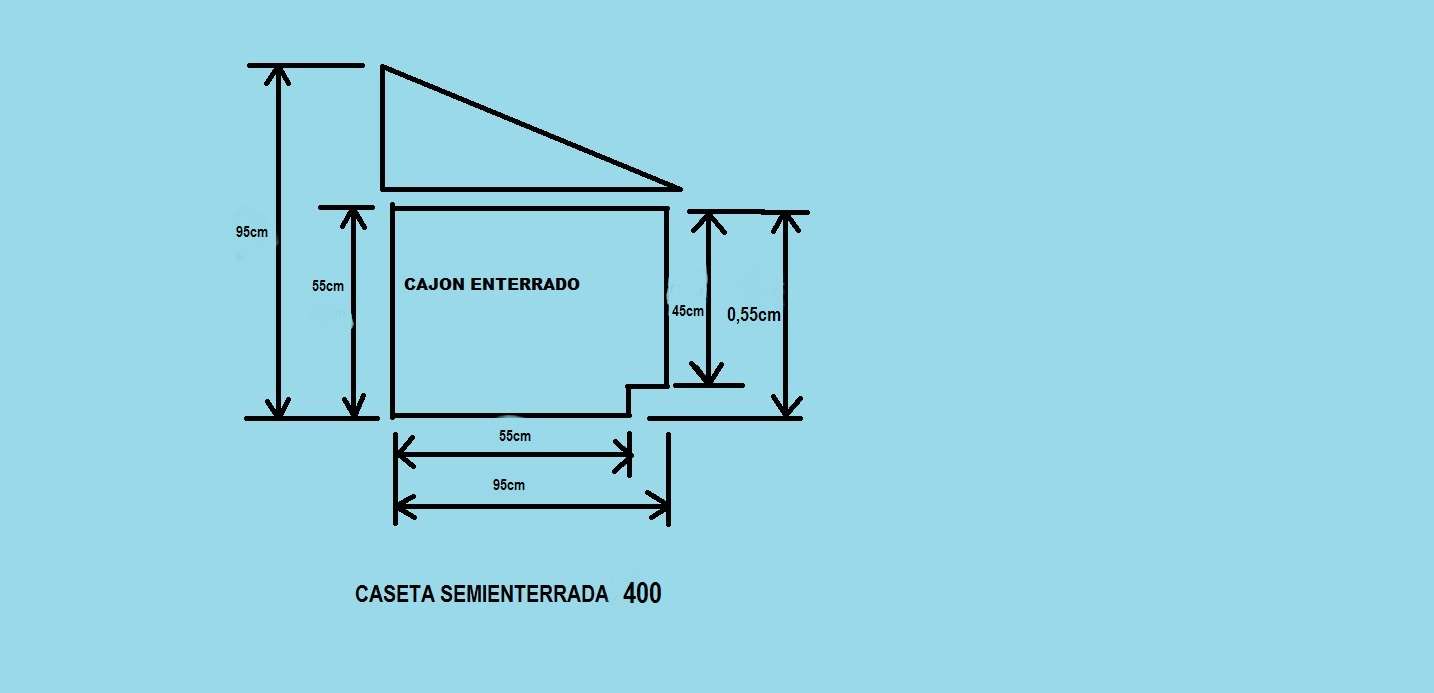 Caseta de depuradora semienterrada