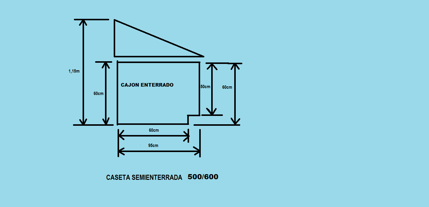 Caseta Depuradora de Piscina Semielevada Filtro 500